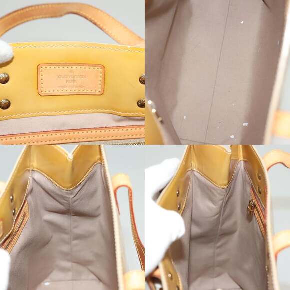 LOUIS VUITTON Monogram Vernis Reade MM Hand Bag Beige M91141 - Picture 11 of 12